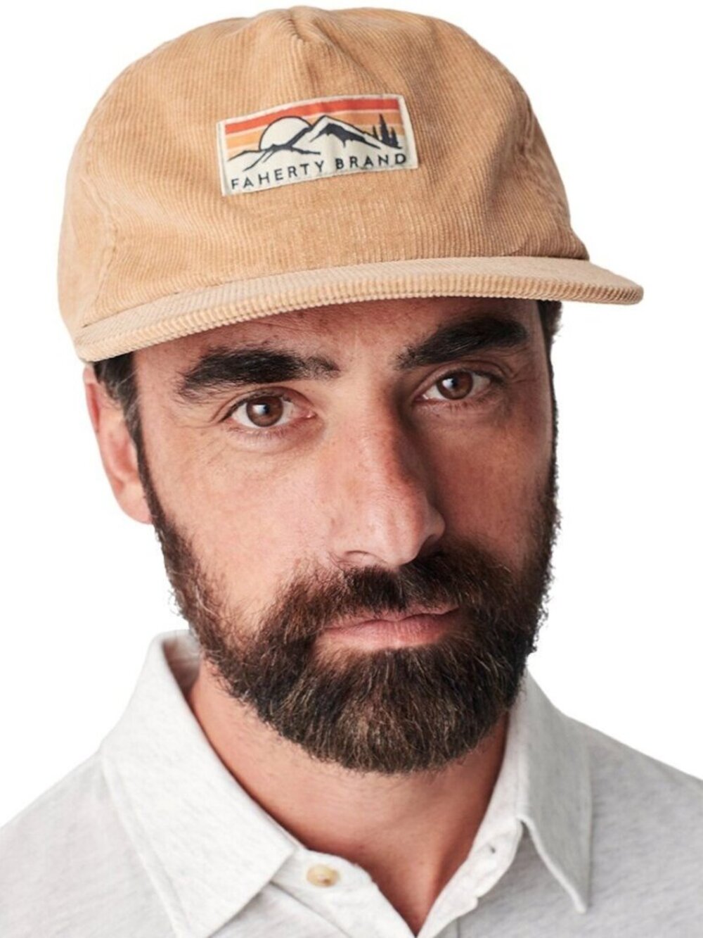 Faherty Corduroy Mountain Hat Oat Color One Size Unisex